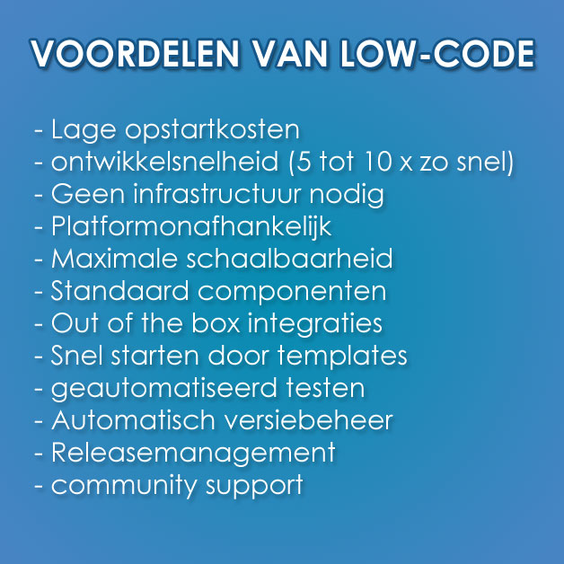Voordelen van low-code